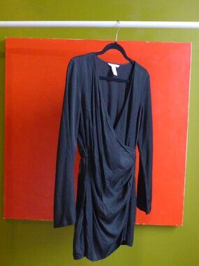 H&M, Size S, Like New, No Tag, Black, Dress, Sheen